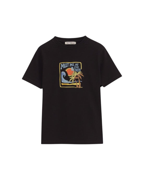 Beach Classic Black T-Shirt front view